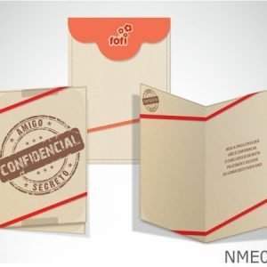 Cartão: "CONFIDENCIAL AMIGO SECRETO"