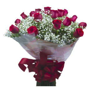 Buquê 24 Rosas Importadas Vermelhas