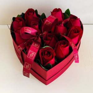 Chil Box Coração P Rosas Vermelhas