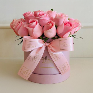 Chil Box Redonda M 24 Rosas Cores-de-Rosa