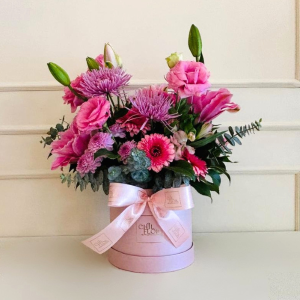 Chil Box Redonda M Alstroemeria, anastasia, gerbera, lisianthus e lirio